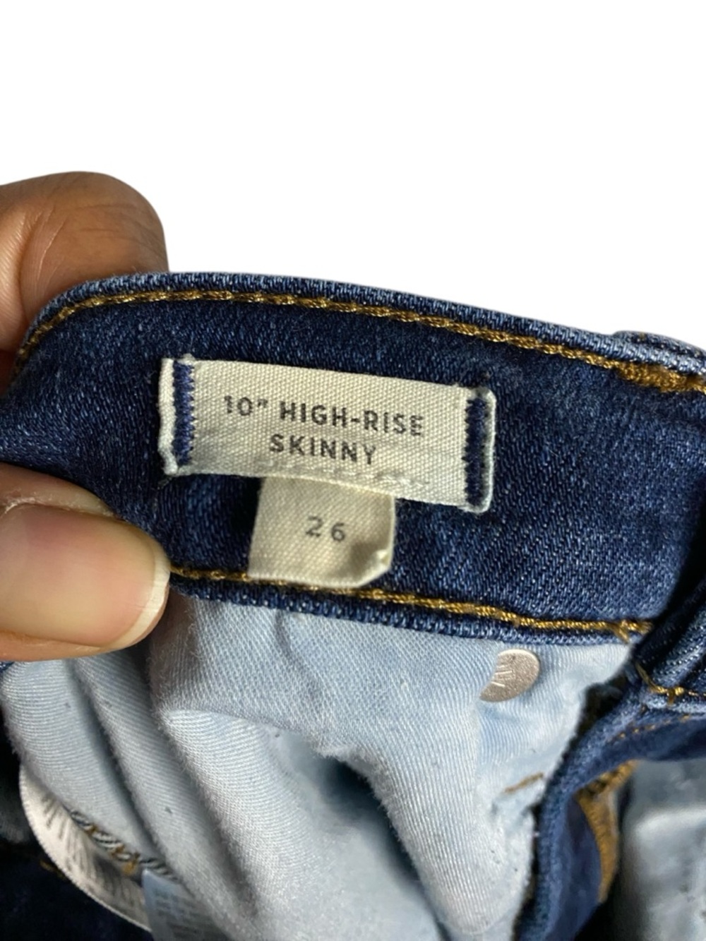 Madewell Women's Medium Wash 10" High Rise Skinny Instacozy Edition Jeans - Picture 5 of 10